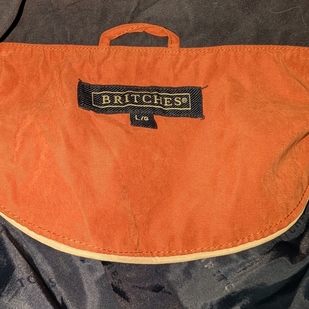Vintage Britches Burnt Orange Windbreaker Jacket - Size L - Picture 3 of 7